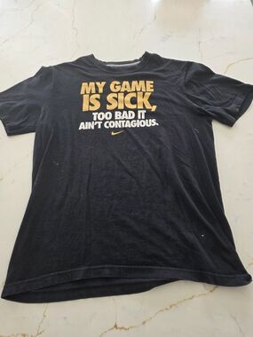 Nike Black & Gold 'My Game Is Sick' Graphic Tee
